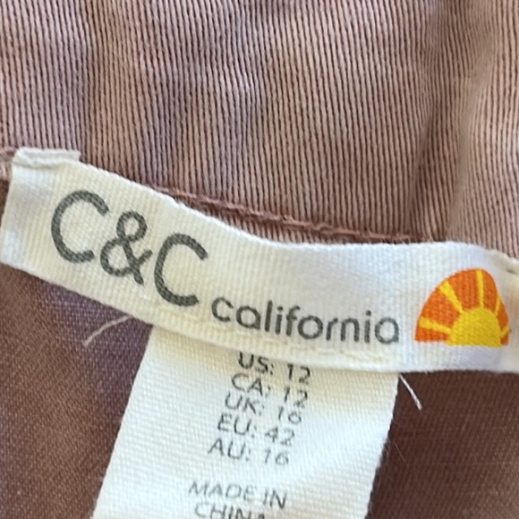 Anthropologie’s C&C California Pale Pink Chico Shorts w Grosgrain Side Trim - Picture 3 of 8